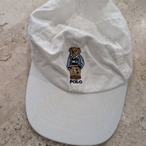 White Polo Bear Cap Toddler Size